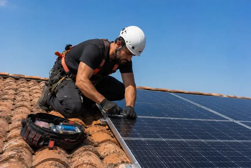 Maintenance et monitoring de panneaux solaires à Ferrassières