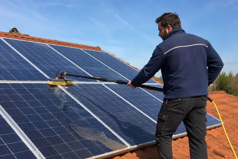 Nettoyage et entretien de panneaux solaires à Ferrassières